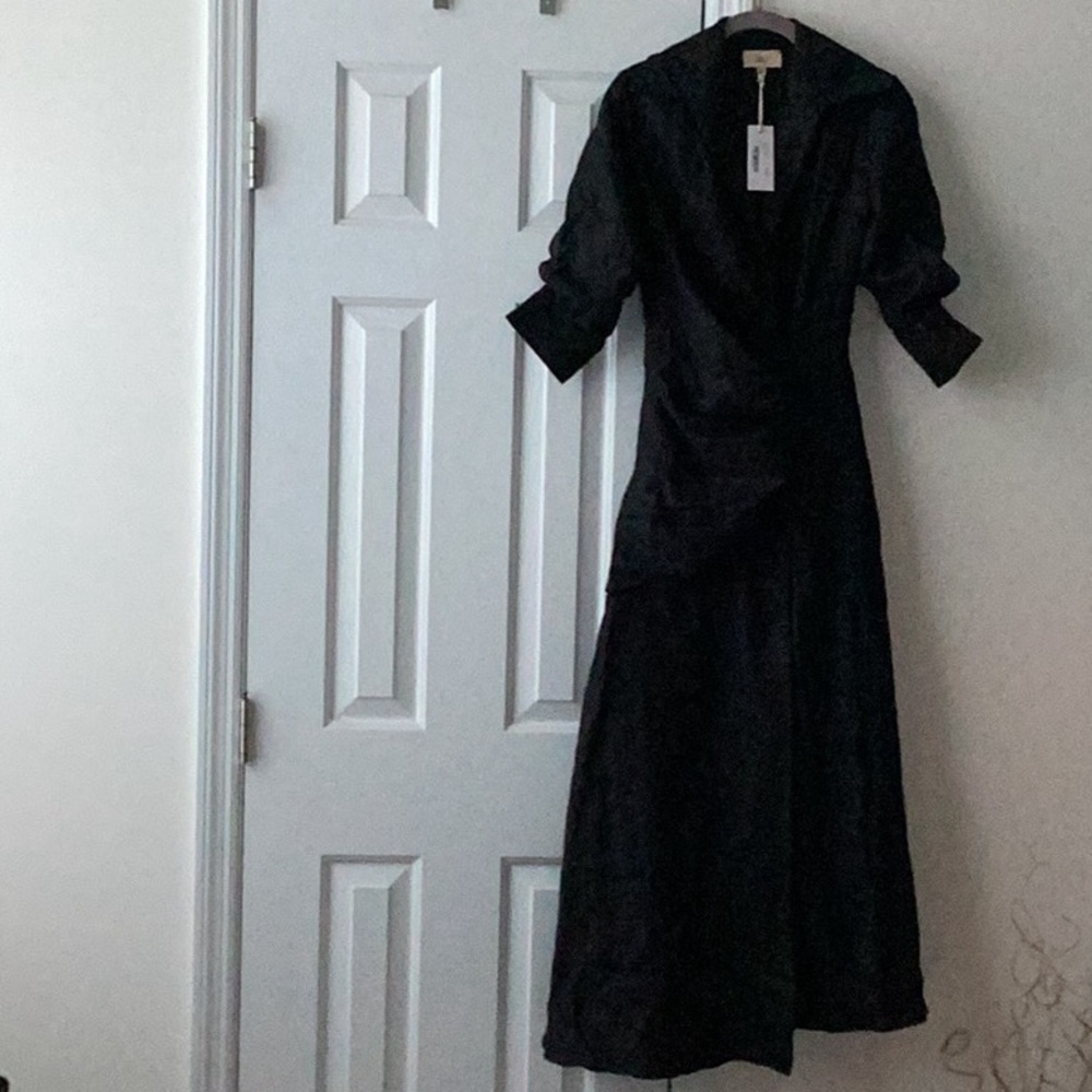 Tuckernuck JBQ Lydia Lolita linen dress NWT maxi coquette feminine coastal XS